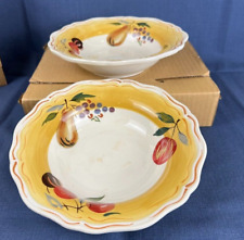 Longaberger Pottery Set of Two Napa Orchard Soup & Salad Bowls - New picture
