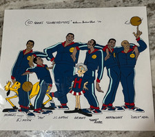 1970 the Go Go Harlem Globetrotters Publicity Cel w/ original cast Hanna Barbera picture