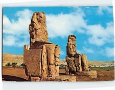 Postcard The Memnon Colossi Thebes Luxor Egypt picture