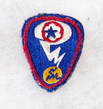 WWII Manhattan Project With Hand Embroidered Red Border Patch picture