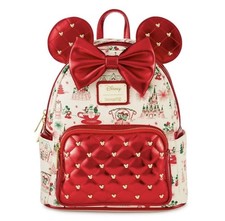 IN HAND Hallmark Loungefly Disney Holiday Ever After Minnie Mouse Mini Backpack picture
