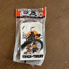 Vintage Gay-Gem Products Halloween Trick or Treat Bags 12 Count Retro picture