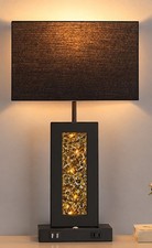 Pallasite Meteorite Table Lamp - 750 Grams Average Weight / 200mm X 80mm X 10mm picture