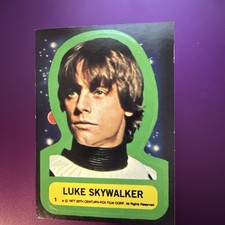 1977 TOPPS STAR WARS STICKER LUKE SKYWALKER #1  picture