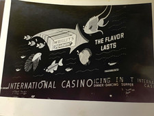 Vtg 1930s B&W photo Wrigley’s ad International Casino New York Times Square neon picture