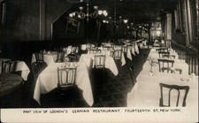 NEW YORK CITY NYC NY Luchow's German Restaurant DINING ROOM RPPC picture