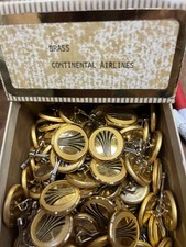 Vintage Unused Continental Airlines Uniform Brass Buttons picture