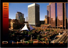 Phoenix AZ Arizona Postcard 4 Lot Cactus, Aerial Views, Sunset Desert picture