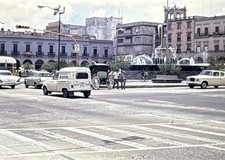 Orig 1971 Slide Guadalajara Mexico Downtown Street Scene Vintage Cars A45 picture