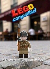 2x Figure WW2 French Dragoon Regiment War WWII Army Soldier Minifigure Infantry picture