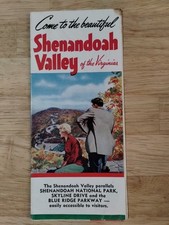 Vintage Brochure Shenandoah Valley Virginia Blue Ridge Pkwy Info and Map picture