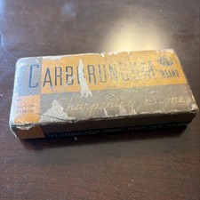 Vintage 1930-50s Carborundum Sharpening Stone In Original Box picture