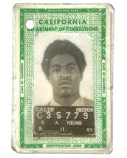 Authentic Vintage 80s Inmate Issued California CDCR CDC Inmate ID Card picture