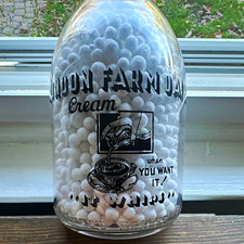London Farm Dairy Cream Clear Glass Milk Bottle Port Huron, Mich. picture