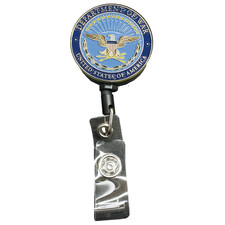 BL11-16 Department of War new 2025 seal Secretary Metal ID Reel retractable Card picture