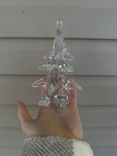 vintage Toscany Collection lead crystal Christmas tree figurine 1970s picture