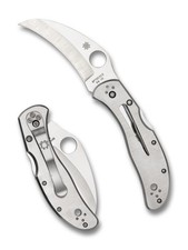 Spyderco Harpy Folding Knife Plain Edge VG-10 Blade Stainless Steel Handle C08P picture