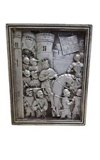 vintage marcus designs chalkware handmade in england crusades wall plaque. picture