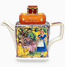 James Sadler Classic Stories Alice in Wonderland Ceramic Teapot with Lid picture