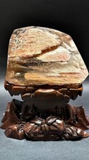8.42lb Rare Natural Ghost+Rutilated Quartz Crystal Mineral specimens Decor+Stand picture