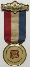 RARE GRAND COMMANDERY CONVENTION 1915 KNIGHTS ST.JOHN RIBBON/BADGE PIN picture