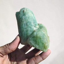 Natural Green Beryl Crystal Specimen 598g Raw Sea Green Aquamarine Rough Mineral picture