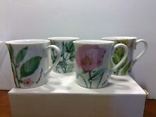Set of 4 Horchow China Botanical Herb Seed Mugs picture