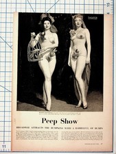 1940s Vintage Peep Show Burlesque Article Ronson Deodorant Ads Magazine Print picture