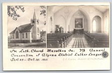 Marathon Iowa Swedish Lutheran Church Luther League Convention Real Photo RPPC picture