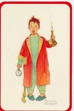CHRISTMAS GREETING NORMAN ROCKWELL ORIGINAL ON POSTCARD HALLMARK (X-229*) picture