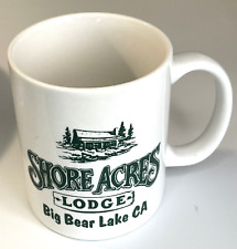Shore Acres Lodge Big Bear Lake CA California White Green Letters Coffee Mug Cup picture