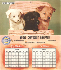 1950 Sep/Oct VOGEL CHEVROLET CO. automobile advert mailer SACRAMENTO, CALIFORNIA picture