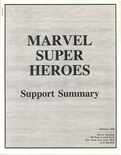 Marvel Comics Super Heroes Support Summary Booklet Feb. 1992 picture