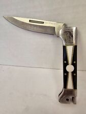 Vintage Folding Knife Eagle & Flag Engravings Very Unique Folding Lock picture