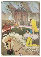 Vintage 1972 Polish CYRK Poster Circus Arena Juggling Horse Rider Art Rare picture