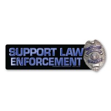 Support Law Enforcement With Badge Bumper Strip Magnet picture