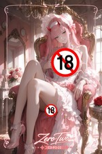 Zero Two Waifu Card Anime Girl Fanart Card Oversized Board A5 With NFC Chip picture