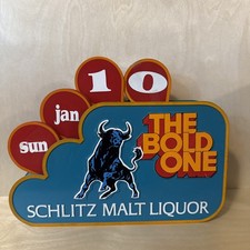 READ Vintage 1973 Schlitz Malt Liquor Sign - Advertisement Calendar picture