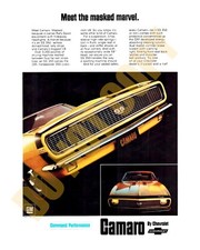 1967 Chevrolet Camaro SS Magazine Brochure Promo Ad 8x10 Photo picture