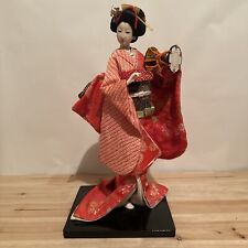 Japanese Collectible GEISHA DOLL Kyoto Doll  Silk Kimono Bijin Doll picture