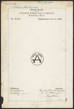 Ausable Horse Nail Co Trade Mark Horseshoe Nails 1881 Trademark Registration picture