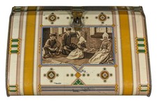 Scarce 1930s Dutch litho trapezoidal tin lunch pail in excellent condition picture