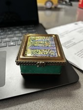 vintage Kelvin Chen hand-painted enamel trinket box picture