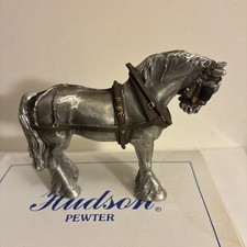 Hudson Pewter Villagers/ HANK/ WORKING HORSE #7508 NOS (3-1/4” x 2-3/4”)NIB picture