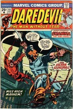 DAREDEVIL # 111*1974*1ST SILVER SAMURAI*SHANNA THE SHE-DEVIL*MANDRILL*NEKRA* picture