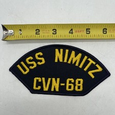 Vintage U.S. Navy USS Nimitz CVN-68 Naval Ship Patch Cap Shoulder Patch 6”x3” picture