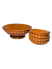 Vtg Munising Wooden Bowl Set Primitive Farmhouse 1940’s picture