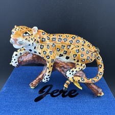 Jere, Bejeweled LEOPOLD Leopard on Branch Trinket Box with Matching Necklace picture