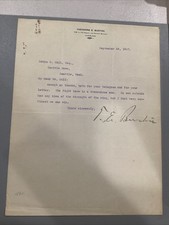 1907 Theodore E Burton Signed Letter Auto Pre Congress Possible Boxing Content picture