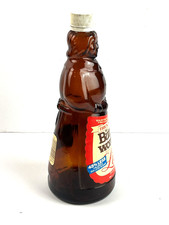 Vintage Mrs. Butterworth’s Lite Syrup Brown Glass Bottle-White Cap 24 OZ picture